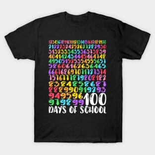 100Th Day Of School Teacher Kids 100 Days Math Numbers T-Shirt